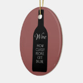 ワインなんて上品な人が手に入る飲 セラミックオーナメント (左)