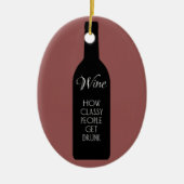 ワインなんて上品な人が手に入る飲 セラミックオーナメント (正面)