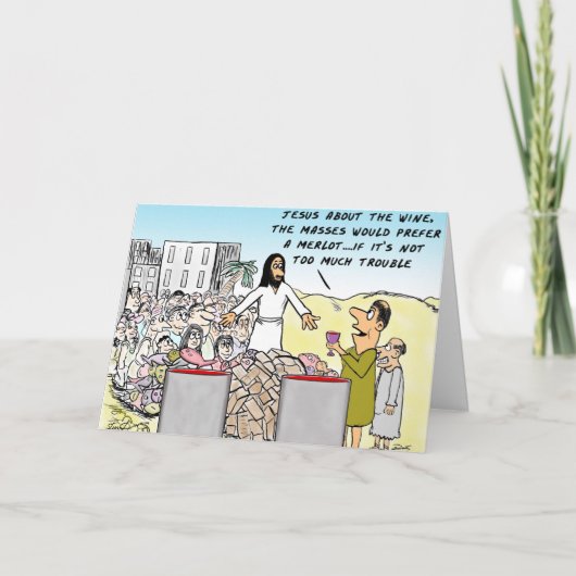 ワインに水をまいて下さい カード (正面)