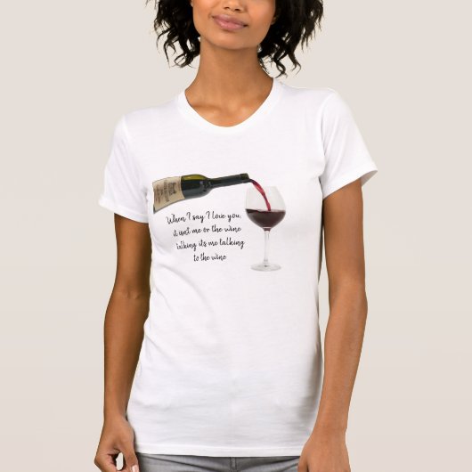 ワインに話しかけるTシャツ Tシャツ (正面)