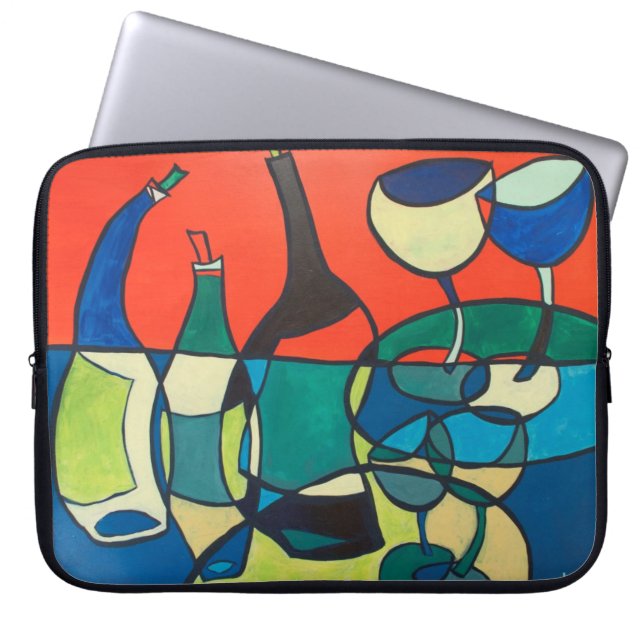 ワインのあなたのコンピュータを覆って下さい ラップトップスリーブ (正面)