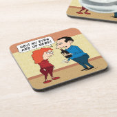 ワインのおもしろいな目 コースター (左側)