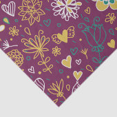 ワインのお洒落な鳥および花 薄葉紙 (詳細)