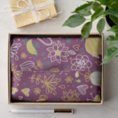 ワインのお洒落な鳥および花 薄葉紙 (ギフト)