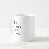 ワインのここに-おもしろいな引用文があります コーヒーマグカップ (正面左)