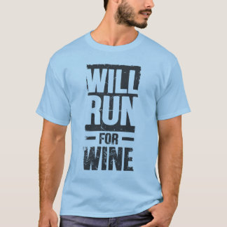 ワインのために走ります Tシャツ