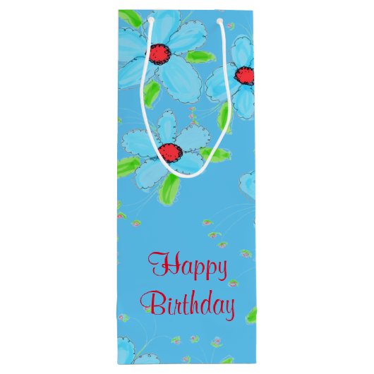 ワインのためのブルースの背の高い痩せた抱き枕 ワインギフトバッグ (裏面)