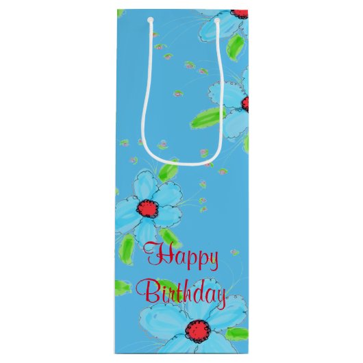 ワインのためのブルースの背の高い痩せた抱き枕 ワインギフトバッグ (正面)