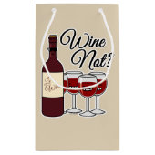 ワインのないブドウアルコール赤いバラピノー種の葡萄のガラス スモールペーパーバッグ (裏面)