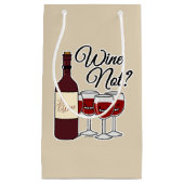 ワインのないブドウアルコール赤いバラピノー種の葡萄のガラス スモールペーパーバッグ (正面)