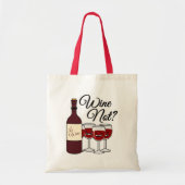 ワインのないブドウアルコール赤いバラピノー種の葡萄のガラス トートバッグ (正面)