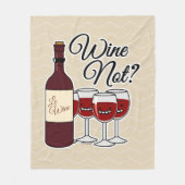 ワインのないブドウアルコール赤いバラピノー種の葡萄のガラス フリースブランケット (正面)