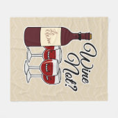 ワインのないブドウアルコール赤いバラピノー種の葡萄のガラス フリースブランケット (正面(横))