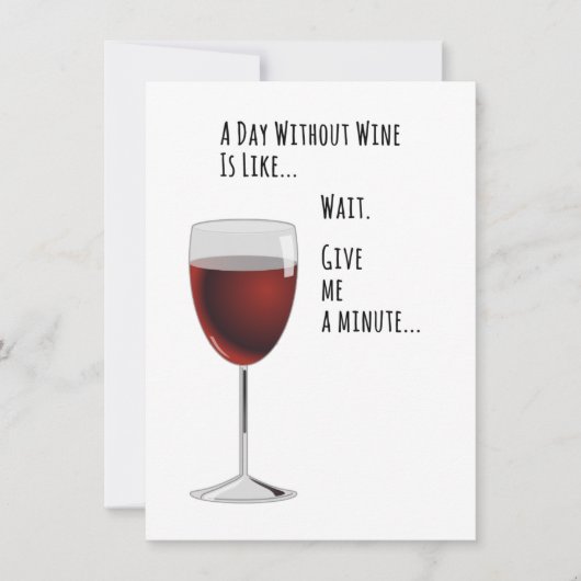 ワインのない日おもしろカード 招待状 (正面)