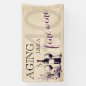 ワインのように素晴らし老化40歳の誕生日 横断幕 (縦)