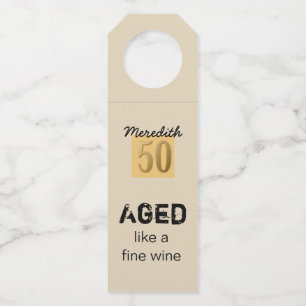 ワインのように老け素晴らしる ボトルネックタグ