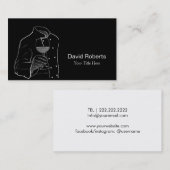 ワインのイベントの食料調達のプロフェッショナルを持つシェフ 名刺 (正面/裏面)