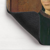 ワインのガラスを持つ人 マウスパッド (コーナー)