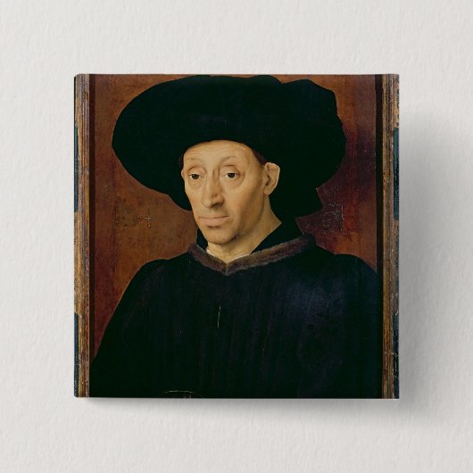 ワインのガラスを持つ人 缶バッジ (正面)