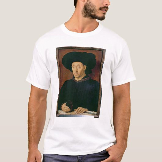 ワインのガラスを持つ人 Tシャツ (正面)