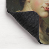 ワインのガラスを持つ女性 マウスパッド (コーナー)