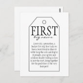 ワインのギフトラベルボトル – 最初のビッグニュース ポストカード (正面/裏面)