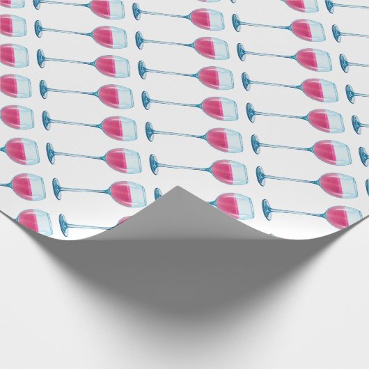 ワインのギフト用包装紙のガラス ラッピングペーパー (角)