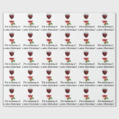 ワインのクリスマスのおもしろいな休日の夢を見ること ラッピングペーパー (フラット)