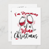 ワインのクリスマスを夢見て 招待状 (正面/裏面)