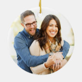 ワインのクリスマスフォトを夢見る セラミックオーナメント (裏面)