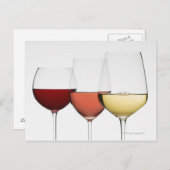 ワインのグラスの違う閉じ込め ポストカード (正面/裏面)