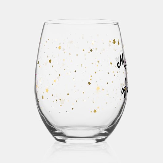 ワインのグラス「お母さんの酒の正気」 ステムなしワイングラス (右)