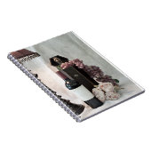 ワインのグラス、ボトルバラとブドウ ノートブック (右側)