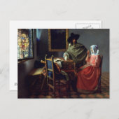 『ワインのグラス』(ヤン・フェルメーア) ポストカード (正面/裏面)