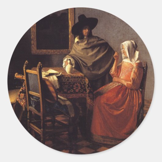 ワインのグラス ラウンドシール (正面)