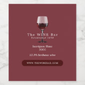 ワインのグラス, ワインバー・ワイナリー ワインラベル (シングルラベル)