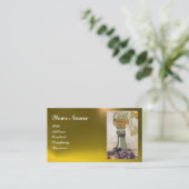 ワインのグラス、古いブドウ畑 名刺 (スタンド正面)