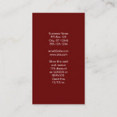 ワインのグラスVineyard写真Burgundy 名刺 (裏面)