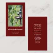 ワインのグラスVineyard写真Burgundy 名刺 (正面/裏面)