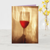 ワインのグリーティングカード カード (黄色い花)