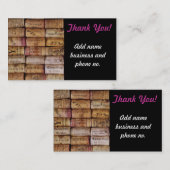 ワインのコルクビジネスありがとう 名刺 (正面/裏面)