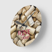 ワインのコルクワインの時間! ラウンド壁時計 (傾斜)