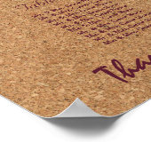 ワインのコルク汚れ赤ワインのシーティングチャート ポスター (角)