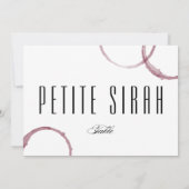 ワインのシミ ワイナリー ヴィネヤード テーブル カード 番号 (裏面)