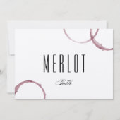 ワインのシミ ワイナリー ヴィネヤード テーブル カード 番号 (裏面)