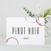 ワインのシミ ワイナリー ヴィネヤード テーブル カード 番号 (スタンド正面)