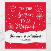 ワインのシーズン結婚したボトルラベル ワインラベル (シングルラベル)