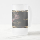 ワインのスープとロージーの唇 – 大理石 フロストグラスビールジョッキ (正面右)