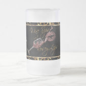 ワインのスープとロージーの唇 – 大理石 フロストグラスビールジョッキ (中央)