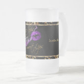 ワインのスープと甘い紫の唇 – 大理石 フロストグラスビールジョッキ (正面右)